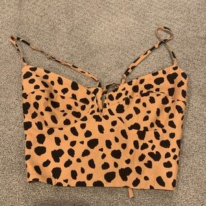 cheetah print crop top